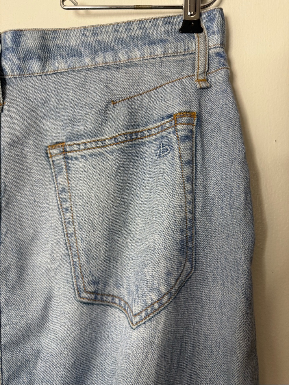 Rag & bone Miramar liquid faux denim midi skirt. 28 - Picture 6 of 7